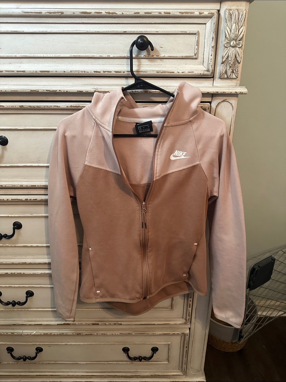 Nike Women's Dusty Rose Full-Zip Bomber Hoodie